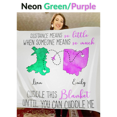 Personalized Long-Distance Love Cuddle Blanket (50x60 Inch)