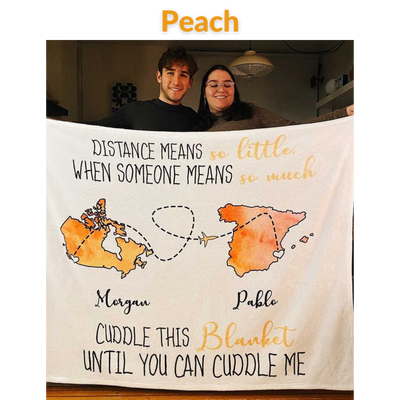 Personalized Long-Distance Love Cuddle Blanket (50x60 Inch)