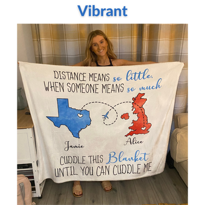 Personalized Long-Distance Love Cuddle Blanket (50x60 Inch)