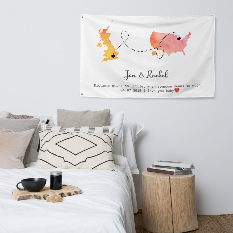 Personalized Long-Distance Relationship Location Flag