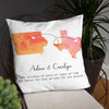 Long Distance Relationship Print Personalized Pillow.